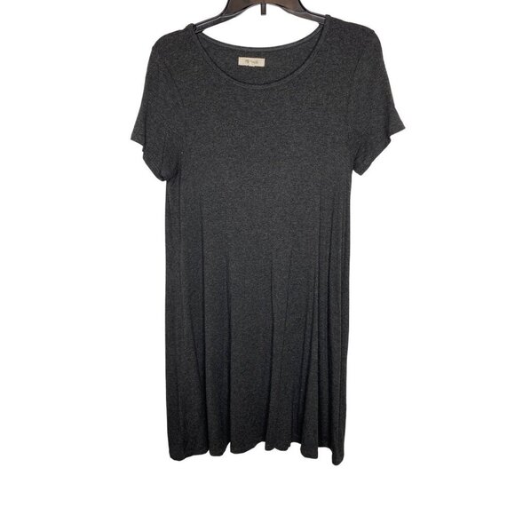 MADEWELL WOMEN'S CHARCOAL GRAY TEE SHIRT DRESS SZ M - Picture 1 of 3